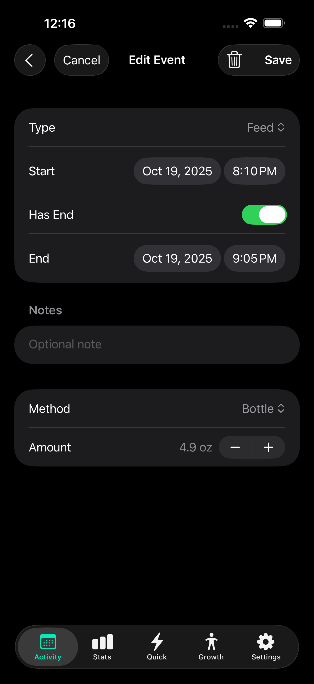 NestLog screenshot 3